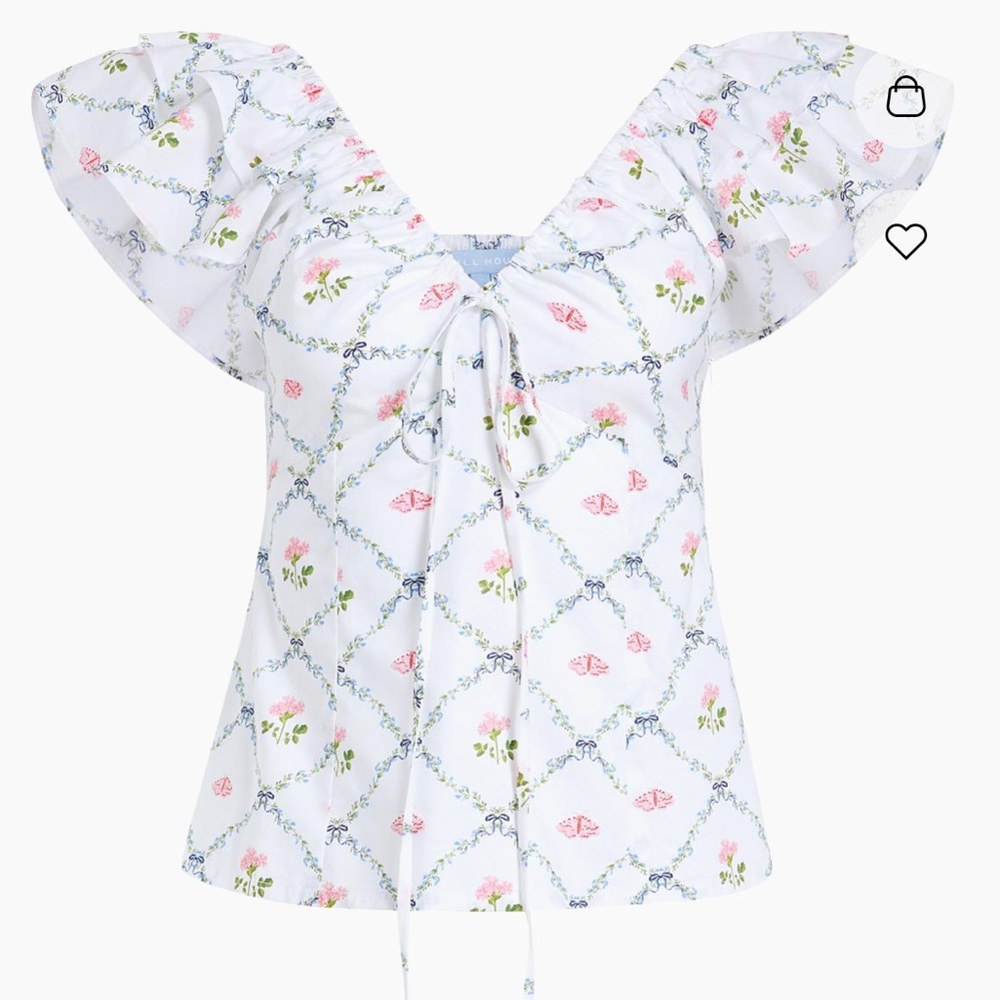 Hill House Zuri Top in Butterfly Trellis